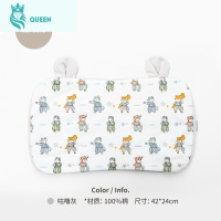 恋名媛良良 婴儿0-1-6岁定型枕换洗麻棉枕巾儿童小枕头枕巾枕套四季通用