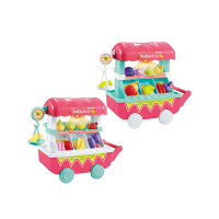 儿童迷你厨房套装过家家女孩玩具仿真小推车水果车套装