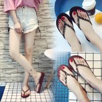 黑色平底-6100 36(偏小,拍大一码) 人字拖女2019夏季学生防滑平底夹脚拖鞋女时尚外穿沙滩凉拖鞋韩版