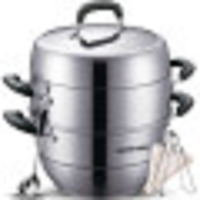 苏泊尔(SUPOR)304不锈钢蒸锅30cm三层巧易取复底汤蒸锅蒸笼电磁炉锅具SZ30V1