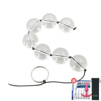 后庭专用珠子水晶玻璃拉珠内裤外出肛塞女超长超大肛塞女性情趣