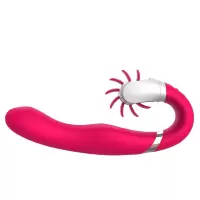 【优选】蜜舌之吻舌舔棒 风火轮 女用震动棒 成人用品 玫红