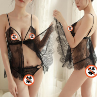 充气娃娃实体娃娃衣服套装性感情趣内衣黑色蕾丝透明透视装硅胶充气110cm