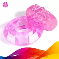 震动延时套环水晶电子蝴蝶震动环男用茎环延时锁精环成人情趣性用品