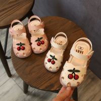 HKCP2019夏季新款女童宝宝凉鞋软底小孩学步儿童女凉鞋樱桃包头公主鞋