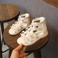 HKCP女童凉鞋罗马鞋韩版蝴蝶结公主鞋小童中童露趾夏季防滑软底沙滩鞋