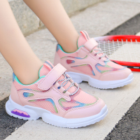 HKCP女童秋冬加绒运动鞋学生网面透气跑步鞋中大童皮面单鞋【3月28日前发完】