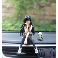 汽车摆件恶霸犬创意个性可爱美少女雪乃公仔车载装饰车内饰品