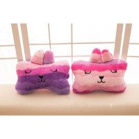 梨花新款可爱梨花兔汽车头枕 车用护颈枕 四季通用骨头枕