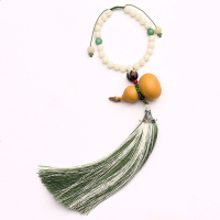 创意手工汽车葫芦挂件车内吊饰品车载菩提莲花流苏男女保平安