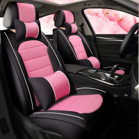 女士汽车坐垫冬季麻布艺 全包围四季通用座垫 可爱时尚卡通车坐垫 _163_695
