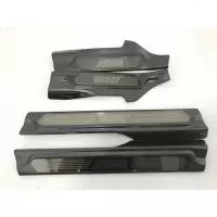 适用于新宝马X3内槛条黑钛碳纤纹迎宾踏板18款X3车不锈钢护板 _407_636