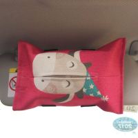 卡通车用车载纸巾盒车内创意挂式遮阳板纸盒汽车用品布艺纸巾套