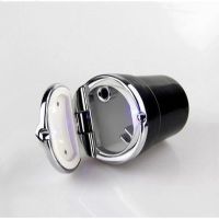 车载烟灰缸汽车内饰品带LED灯通用金属内胆带盖创意个性多功能