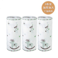 abay厨房抹布一次性洗碗布不易沾油洗碗布懒人家务清洁百洁布干湿两用 节日小鹿（3卷240片）