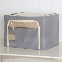 abay衣服收纳箱衣柜整理箱牛津布艺储物箱收纳盒大号衣物收纳袋子神器 无纺布收纳箱【72L_50*40*36c