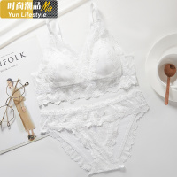 YUNWUXIN红色内衣套装薄款大胸显小本命年牛婚嫁超薄性感无钢圈调整型文胸文胸套装