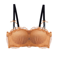 YUNWUXIN密莉斯内衣女小胸聚拢无钢圈抹胸少女无肩带防滑文胸罩内裤一套装文胸套装