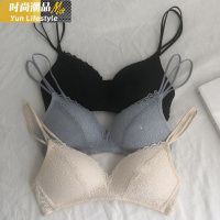 YUNWUXIN夏季新款韩版蕾丝内衣女薄款少女无钢圈胸罩小胸聚拢法式文胸学生胸罩