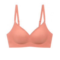 YUNWUXIN素肌光面果冻条肉色内衣女无钢圈中厚小胸聚拢收副乳文胸罩胸罩