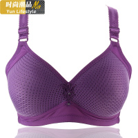 YUNWUXIN无钢圈薄款棉中老年人文胸罩大码透气棉胖人妈妈女士内衣胸罩