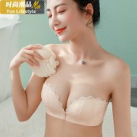 YUNWUXIN充气无肩带内衣女隐形文胸防滑聚拢小胸婚纱专用加厚一字肩器胸罩