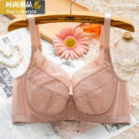 YUNWUXIN超薄款文胸衣女士大码大罩杯胸罩性感蕾丝花边内衣大胸显小罩杯胸罩
