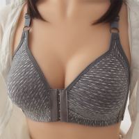 YUNWUXIN前扣文胸大码薄款透气罩杯胸罩性感聚拢无钢圈中老年妈妈内衣女胸罩