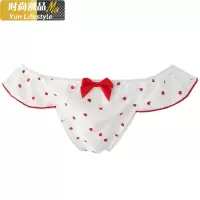 YUNWUXIN4091小葱内衣可爱丁字裤烫金爱心日系内裤性感胖次少女心T裤低腰胸罩
