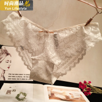 YUNWUXIN内物府欧美轻薄舒适蕾丝内裤女 性感透明女士三角裤 棉档内裤
