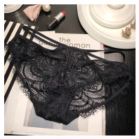 YUNWUXIN欧美性感腰部镂空女士蕾丝内裤 低腰透明诱惑美感设计三角裤女士内裤