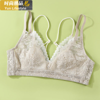 YUNWUXIN大胸显小内衣女超薄款无海绵法式胸罩聚拢蕾丝美背无钢圈文胸夏季胸罩