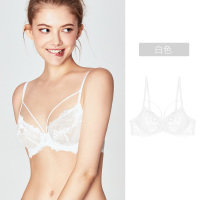 YUNWUXIN好奇小姐蕾丝透视性感内衣女薄款大胸显小文胸罩超薄透气夏季舒适胸罩