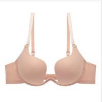 YUNWUXIN黑色挂脖隐形露背内衣美背文胸婚纱礼服内衣女聚拢性感胸罩夏胸罩