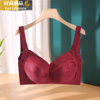 YUNWUXIN琐思大码胖mm内衣女薄款大胸显小无钢圈光面罩杯文胸胸罩胸罩