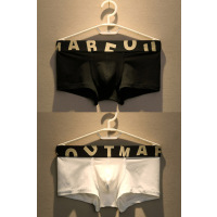 YUNWUXIN2条男士内裤男棉平角底裤夏季薄款个性潮流透气运动四角短裤头内裤