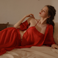 YUNWUXIN今夕何夕 骄纵宠妃 古代诱惑肚兜情 趣 内衣新年红色性感睡衣女冬胸罩