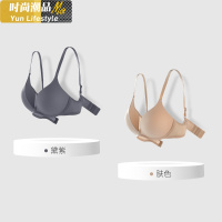 YUNWUXIN内衣女小胸聚拢无钢圈上托薄款大胸显小胸罩学生少女文胸春夏胸罩