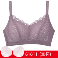 YUNWUXIN有多美速氧胶原蛋白大胸显小蕾丝内衣胸罩女文胸无钢圈薄款61611胸罩