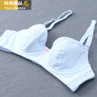 YUNWUXIN偏小一码]超薄款无海绵棉内衣初中学生高中少女文胸有钢圈胸罩胸罩