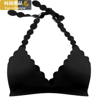 YUNWUXIN好奇小姐性感内衣挂脖式系带女无钢圈露背美背文胸夏季薄款三角杯胸罩