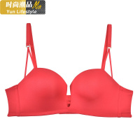 YUNWUXIN好波内衣女无钢圈聚拢文胸厚薄同款红色喜庆聚拢性感胸罩HW2031胸罩