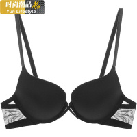 YUNWUXIN日式舒适小胸加厚聚拢文胸少女性感胸罩细带交叉磨毛女士内衣胸罩