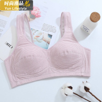 YUNWUXIN胖MM棉质无钢圈搭扣薄棉杯肤色棉文胸少女白色胸罩无插片内衣胸罩