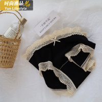 YUNWUXIN5件9折]森日和叶 复古宫廷风~莫代尔内裤女性感蕾丝中腰棉裆内裤