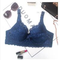 YUNWUXIN胖妹妹大码大胸罩杯显小胸少女薄款蕾丝性感聚拢内衣文胸胸罩