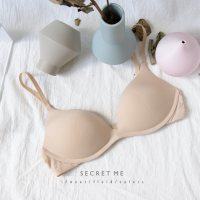 YUNWUXINREME坊光面无钢圈薄杯隐形少女文胸舒适聚拢色高贵感内衣女胸罩