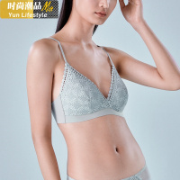 YUNWUXIN蕾丝内衣女小胸聚拢无钢圈三角杯文胸性感美背法式胸罩胸罩