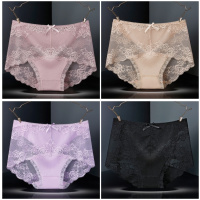 YUNWUXIN性感透明内裤女蕾丝网纱镂空美臀三角裤头透气中腰诱惑女式短裤衩内裤