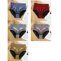 YUNWUXIN高腰内裤女棉收腹提臀过肚脐产后薄款妈妈蕾丝石墨烯大码胖mm内裤